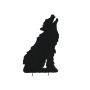 Halloween-dekoration silhuett SPOOKY WOLF, svart, 63cm
