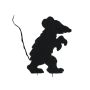 Halloween-dekoration silhuettmus SPOOKY MOUSE, svart, 56cm