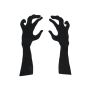 Halloween-dekoration silhuett händer SPOOKY HANDS, svart, 40cm