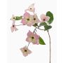 Konstgjord kvist av japansk kornell KOHANA med blommor, rosa-krämfärgad, 65cm, Ø4-8cm