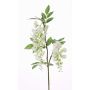 Konstgjord wisteria-gren NEZUMI med blommor, vit, 105cm