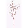 Konstgjord björkkvist NANTE med blommor, brun, 65cm, Ø0,5cm