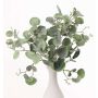 Konstgjord silverregn, hängande RONAS, blommor, stödpinne, grön, 25cm