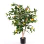 Konstgjord apelsinträd TERUKI, naturstam, med frukter, 85cm
