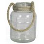Hängande vindljus ILONA, glas, transparent, 20,4cm, Ø14,3cm
