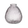 Flaskvas NELLOMIO med bladstruktur, glas, klart, 13cm, Ø12cm