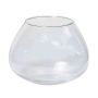 Ljusstake i glas JOY, transparent, 16,5cm, Ø22cm