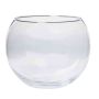 Ljusstake, sfärisk vas TOBI OCEAN i glas, klar, 17,5cm, Ø19cm