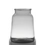 Ljuslykta i glas QUINN EARTH, återvunnen, klargrön, 30cm, Ø23cm
