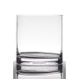 Ljusstake i glas, cylinderformad, SANSA EARTH, transparen, 15cm, Ø15cm