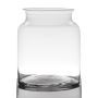 Ljuslykta i glas HANNA EARTH, klar, 23cm, Ø19cm