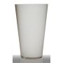 Konisk blomvas ANNA EARTH i glas, vit, 40cm, Ø25cm