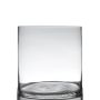 Ljusstake i glas, cylindrisk, SANSA EARTH, transparen, 25cm, Ø25cm