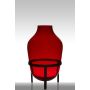 Blomvas i glas med stativ CAMILO, röd, 50cm, Ø29cm