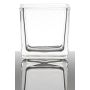 Värmeljushållare KIM EARTH av glas, klar, 8x8x8cm