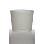 Stort te-ljusglas ALENA FROST, mat vitt, 9cm, Ø10cm