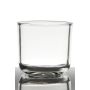 Ljusstake NICK i glas, klar, 13cm, Ø14cm
