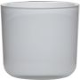Ljusstake NICK i glas, vit, 13cm, Ø14cm