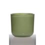 Ljusstake NICK i glas, gräsgrön, 13cm, Ø14cm