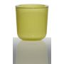 Te-ljushållare NICK i glas, gulgrön, 7,5cm, Ø7,5cm