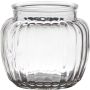 Votivglas NOLAN, längsgående ränder, transparent, 10,5cm, Ø11,5cm
