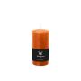 Stumpvaxljus AURORA, orange, 12cm, Ø5,8cm, 42 timmar - Tillverkat i Tyskland