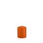 Stumpvaxljus MAEVA, orange, 8cm, Ø6cm, 29 timmar - Tillverkad i Tyskland