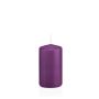 Stumpvaxljus MAEVA, violett, 12cm, Ø6cm, 40 timmar - Tillverkad i Tyskland