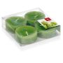 Doftljus ASTRID doftande, Fresh Apple, 4 st, äppelgrön, 1,9cm, Ø5,7cm, 8h