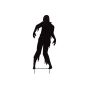 Halloween-dekoration silhuett man SPOOKY ZOMBIE, metall, svart, 135cm