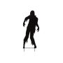 Halloween-dekoration silhuett man SPOOKY ZOMBIE, metall, svart, 135cm