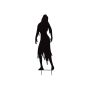 Halloween-dekoration silhuett kvinna SPOOKY ZOMBIE, metall, svart, 135cm