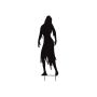 Halloween-dekoration silhuett kvinna SPOOKY ZOMBIE, metall, svart, 135cm