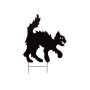 Halloween-dekoration silhuett katt SPOOKY CAT, metall, svart, 53cm