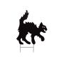 Halloween-dekoration silhuett katt SPOOKY CAT, metall, svart, 53cm