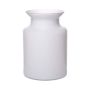 Ljuslykta i glas HANNA EARTH, vit, 20cm, Ø14cm