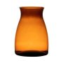 Blomvas i glas MAISIE, orange-brun-klar, 20cm, Ø14cm