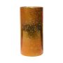 Glasbordvas RIGOBERTO, guld i mitten, orange-brun-klar, 25cm, Ø12,5cm