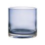 Ljusglas SANSA EARTH, blå-klar, 11cm, Ø11,5cm