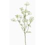 Konstgjord dillkvist WINCENT med blommor, vit, 80cm, Ø5-7cm