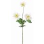 Konstgjord krysantemumkvist SOLVIE, vit-gul, 75cm, Ø11-12cm