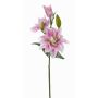 Konstgjord lilja ISALIE, rosa-vit, 80cm, Ø13-16cm