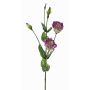 Konstgjord lisianthus JUDIKA, violett-vit-grön, 70cm, Ø6-7cm