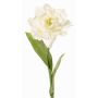 Konstgjord papegojatulp STEFANIE, vit-grön, 65cm, Ø14cm