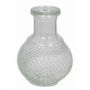 Glasflaska DONKA, rombmönster, klar, 11,5cm, Ø8cm