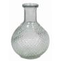 Glasflaska DONKA, rombmönster, klar, 15cm, Ø11cm