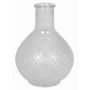 Glasflaska DONKA, rombmönster, klar, 18,5cm, Ø13,5cm