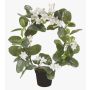 Konstblomma krans ALTAY, vit, 40cm