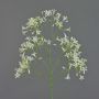 Konstgjord gren av stenbräcka BOUZA med blommor, krämfärgad, 65cm, Ø2cm