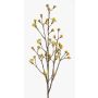 Konstgjord lönngren LIUVA med blommor, gul, 110cm